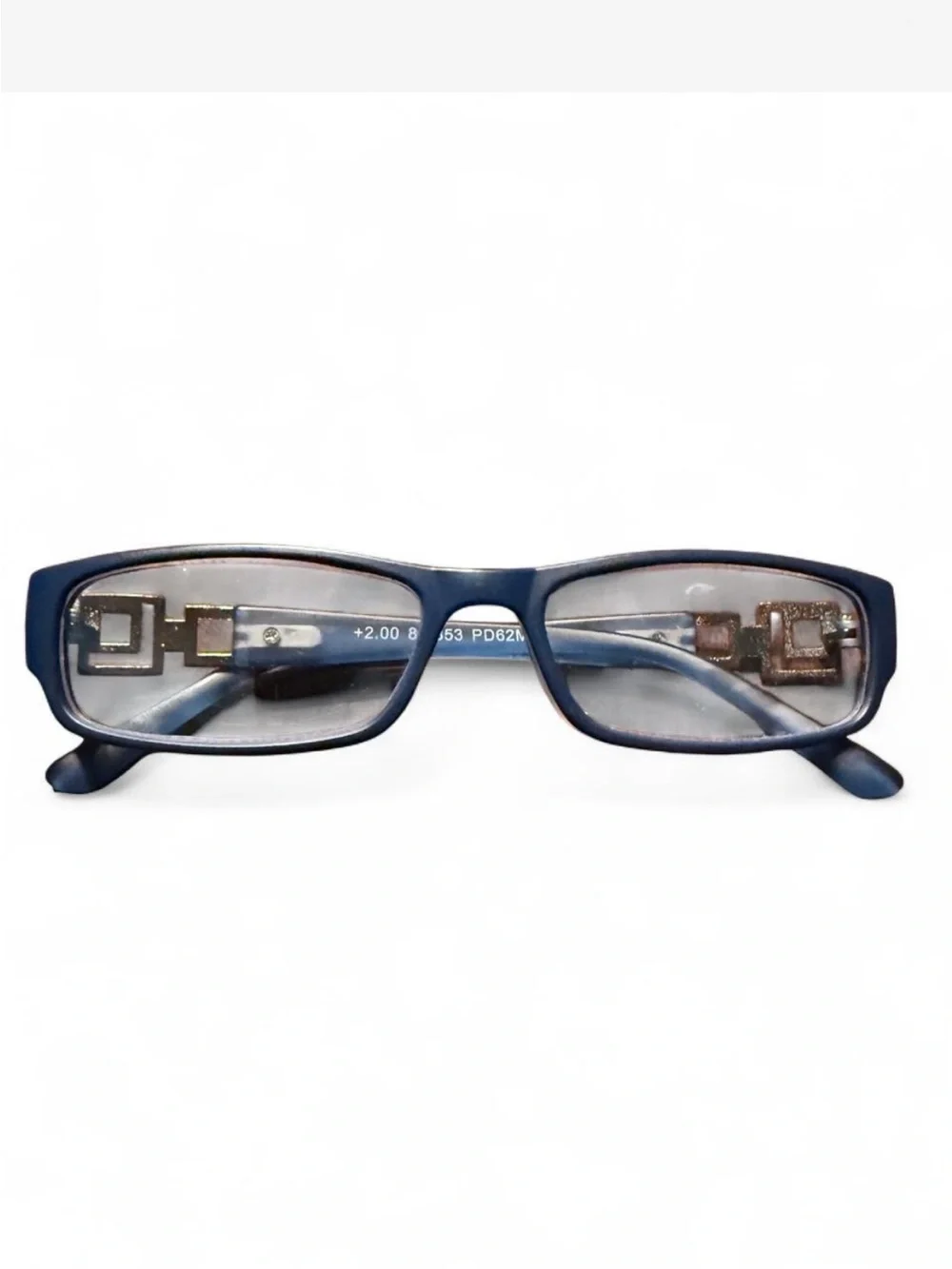 Classic Blue Rectangular Reading Glasses